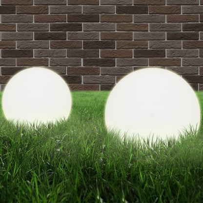 Set of 2 pcs 20 cm Spherical LED Lamps in PMMA