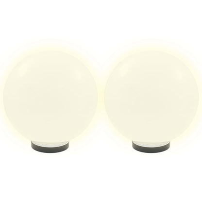 Set of 2 pcs 30 cm Spherical LED Lamps in PMMA