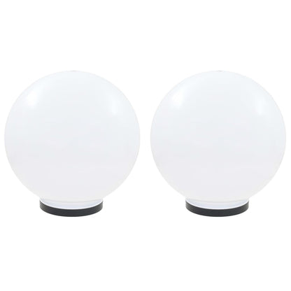 Set of 2 pcs spherical LED lamps 40 cm in PMMA