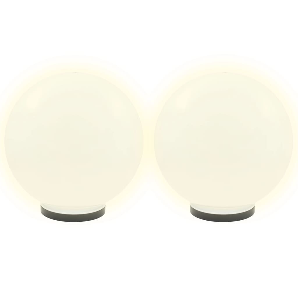 Set of 2 pcs spherical LED lamps 40 cm in PMMA