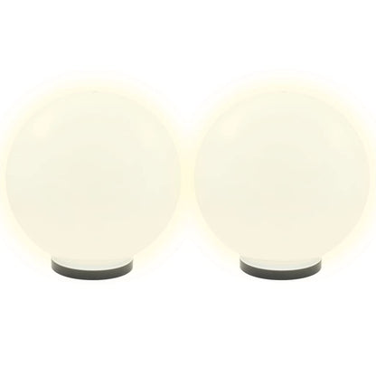 Set of 2 pcs spherical LED lamps 40 cm in PMMA