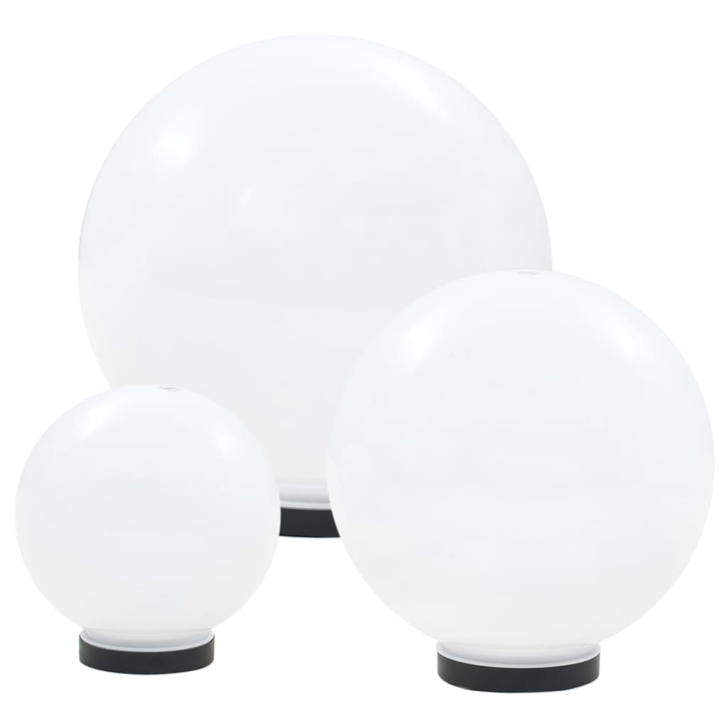 Set of 3 pcs Spherical LED Lamps in PMMA 20/30/40cm