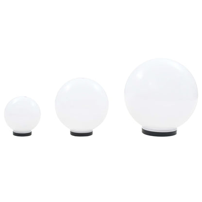 Set of 3 pcs Spherical LED Lamps in PMMA 20/30/40cm