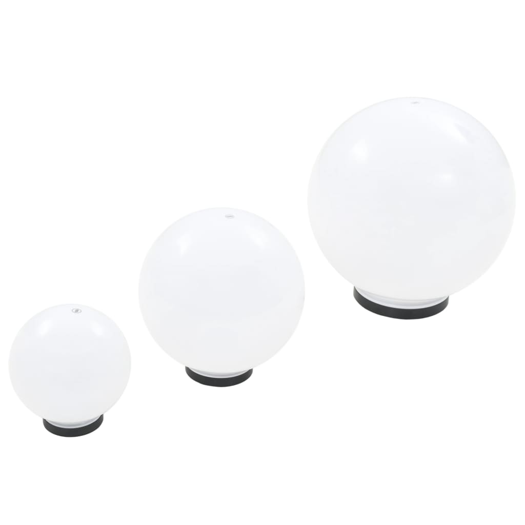 Set of 3 pcs Spherical LED Lamps in PMMA 20/30/40cm