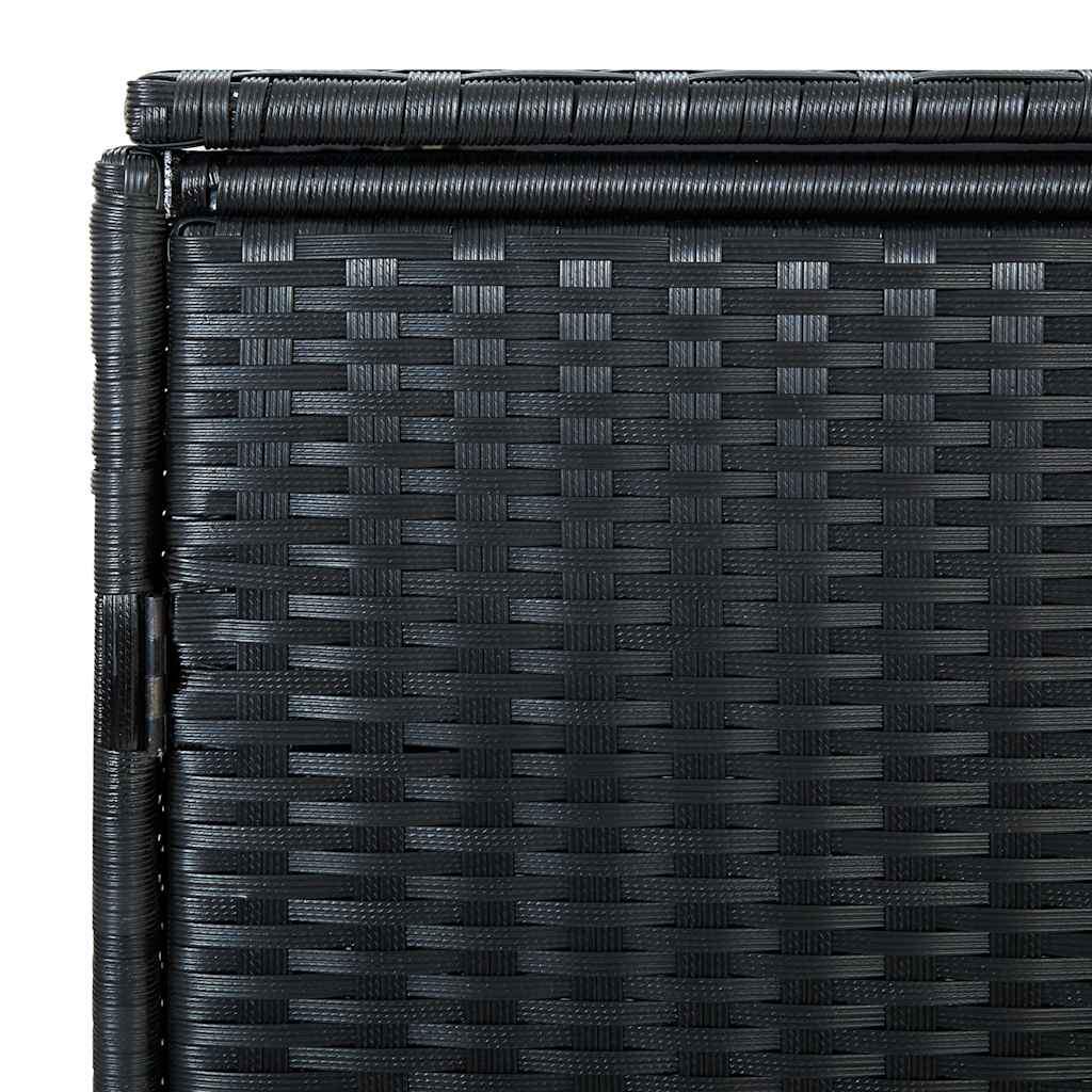 Copribidone Doppio per Spazzatura Polyrattan Nero 148x80x111 cm | homemem39
