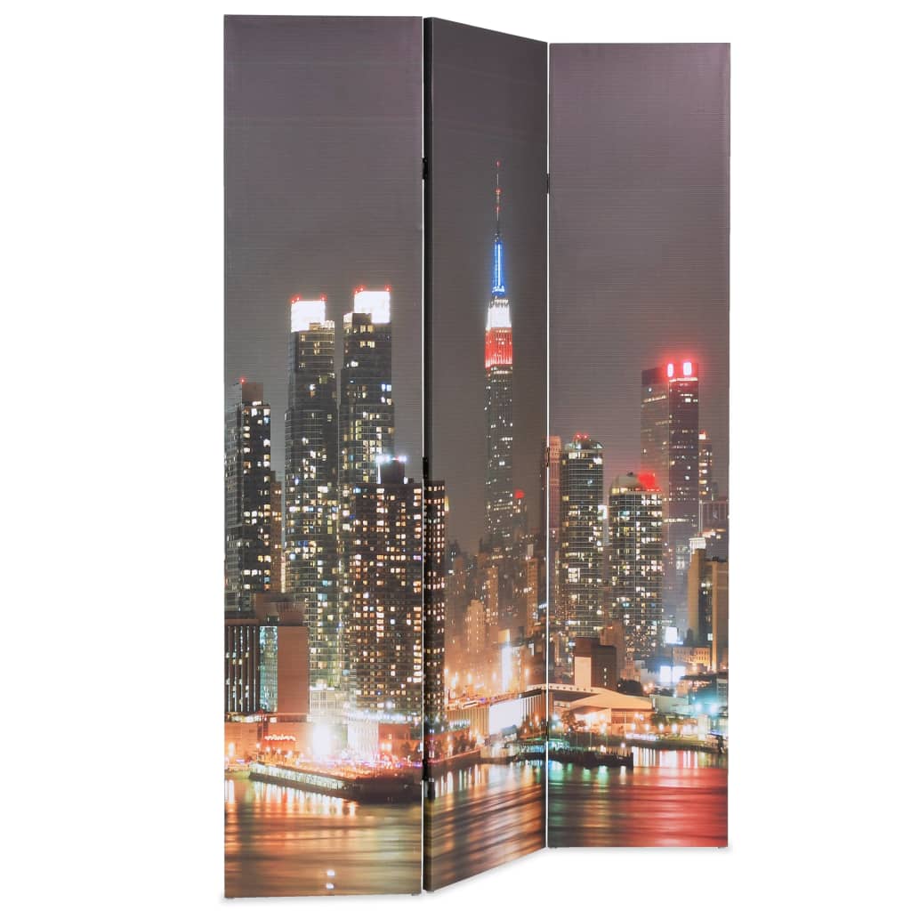 Paravento Pieghevole 120x170 cm Stampa New York di Notte - homemem39