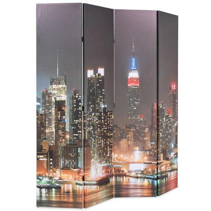 Paravento Pieghevole 160x170 cm Stampa New York di Notte - homemem39