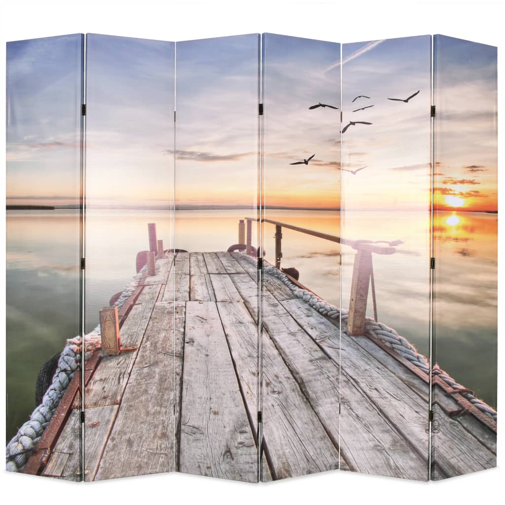 Folding Screen 228x170 cm Lake Print