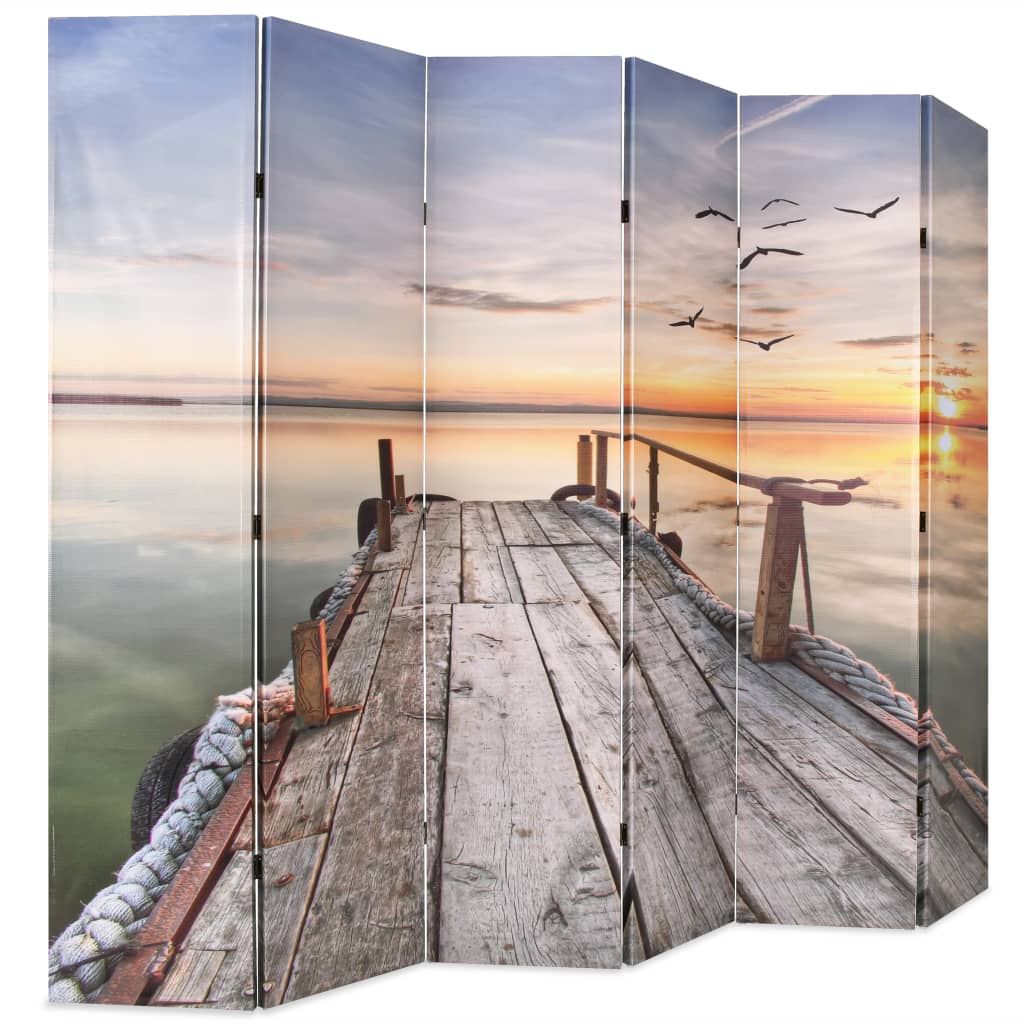 Folding Screen 228x170 cm Lake Print