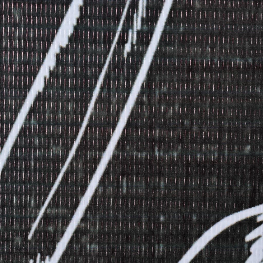 Paravento Pieghevole 120x170 cm Stampa Piume Bianco e Nero