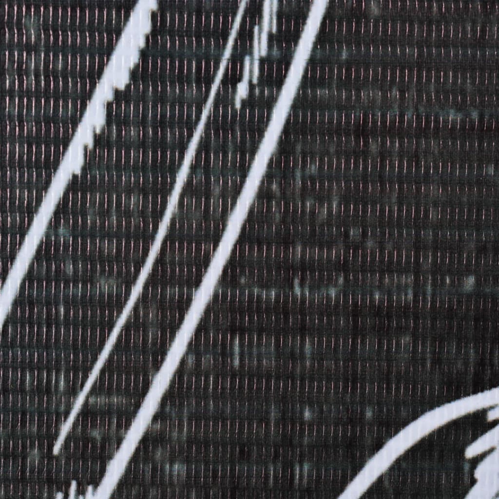 Paravento Pieghevole 228x170 cm Stampa Piume Bianco e Nero