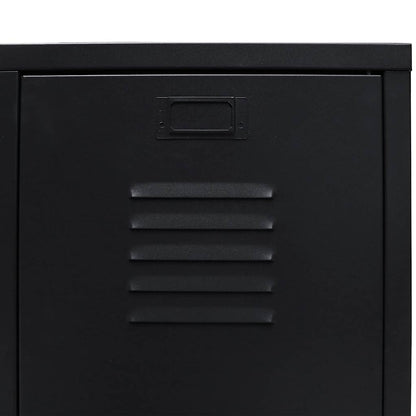 Armadio in Metallo in Stile Industriale 67x35x107 cm Nero | homemem39