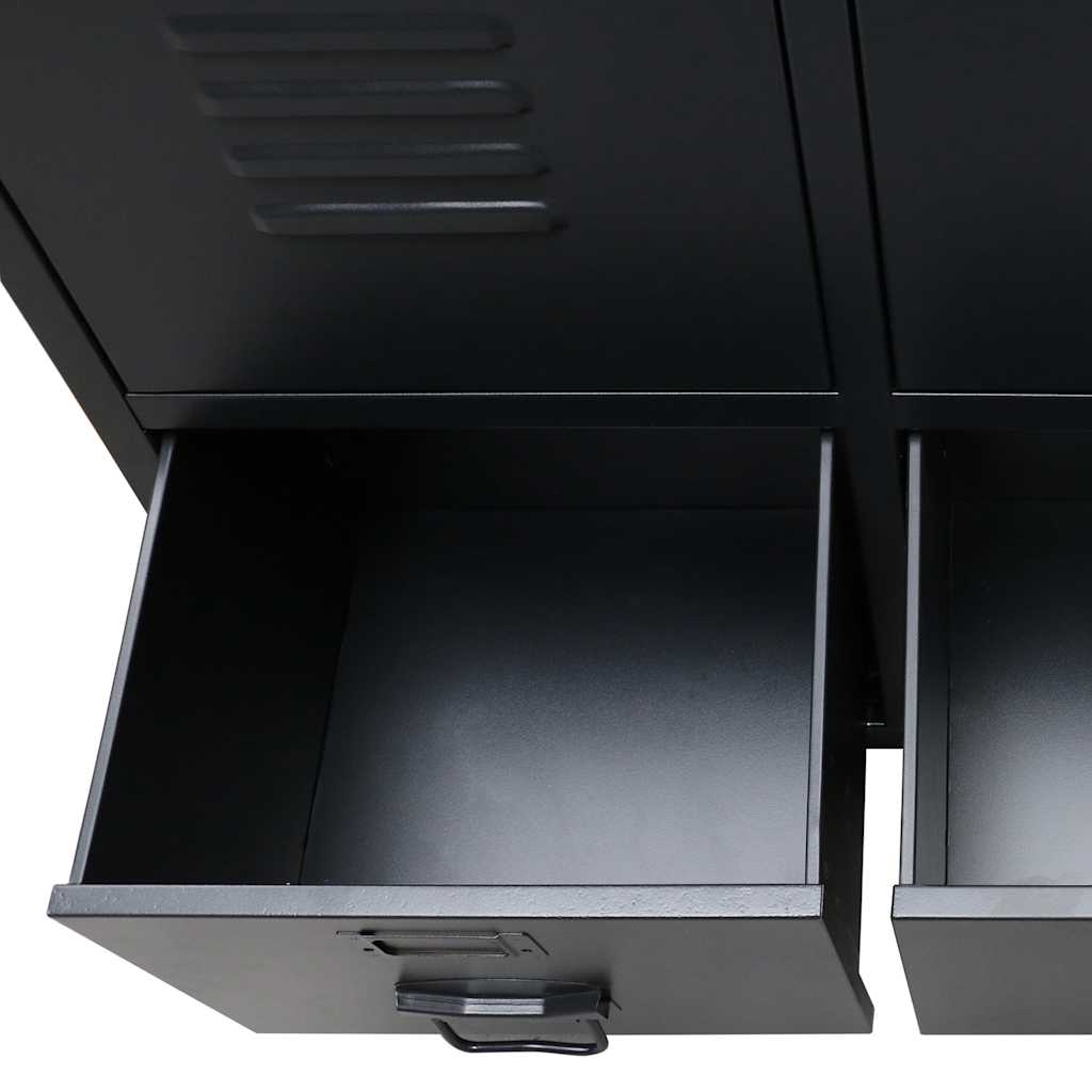 Armadio in Metallo in Stile Industriale 67x35x107 cm Nero | homemem39