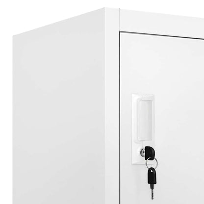 Armadietto a Chiave a 18 Scomparti in Metallo 90x40x180 cm