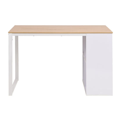 Scrivania 120x60x75 cm Rovere e Bianco | homemem39