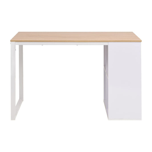 Scrivania 120x60x75 cm Rovere e Bianco | homemem39
