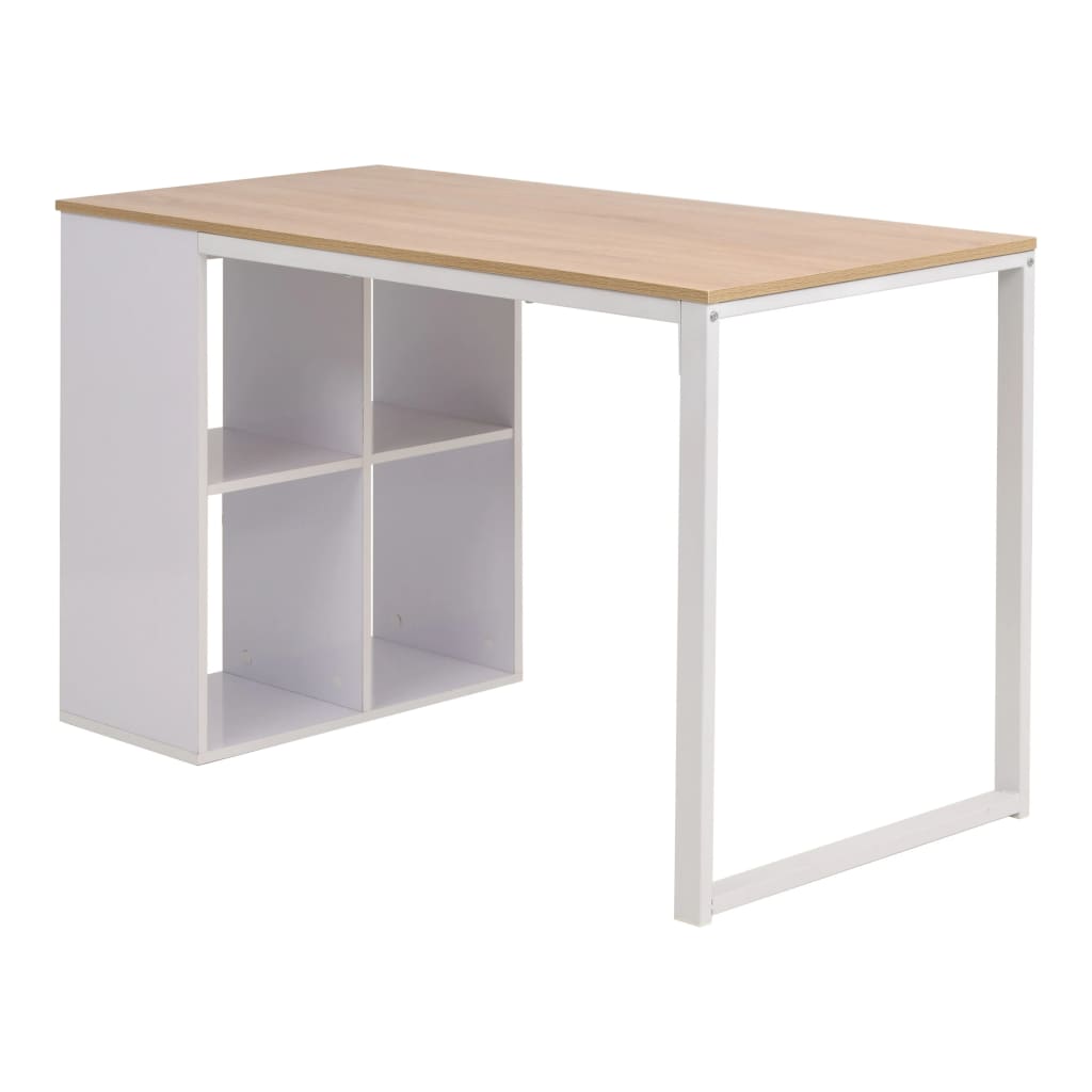Scrivania 120x60x75 cm Rovere e Bianco | homemem39