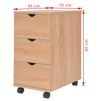 Cassettiera 33x45x60 cm Quercia | homemem39