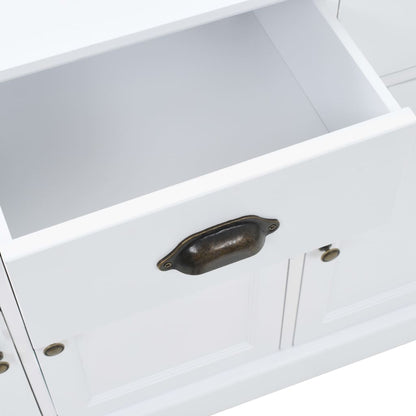 Credenza con 3 Ante in MDF e Legno di Pino 105x35x77,5 cm - homemem39