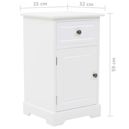 Comodino in Legno di Pino 35x32x59 cm