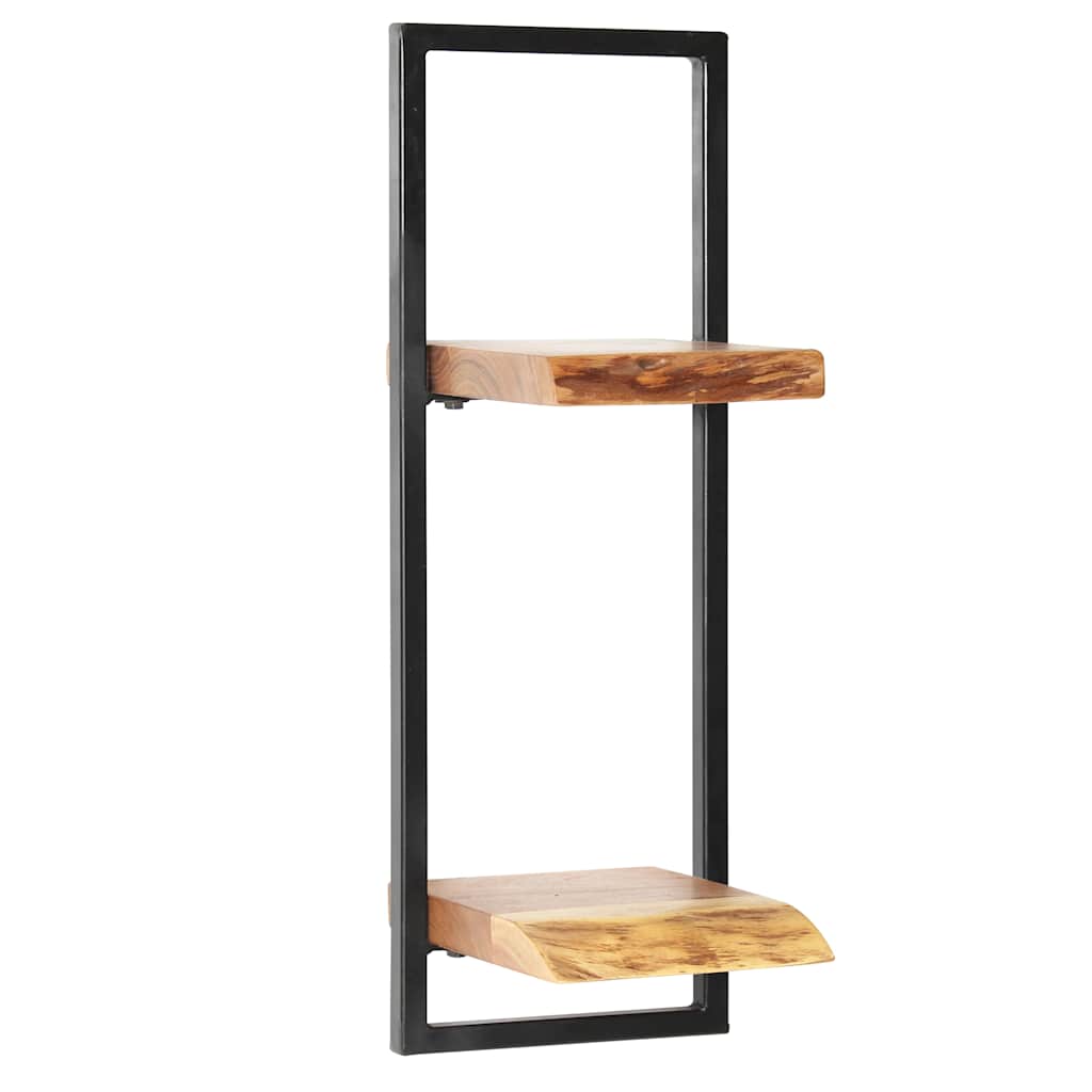 Set di Mensole 5 pz in Legno Massello di Acacia e Acciaio | homemem39