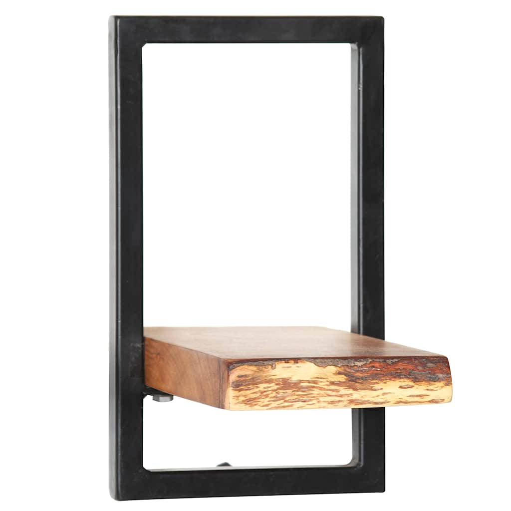 Set di Mensole 5 pz in Legno Massello di Acacia e Acciaio | homemem39