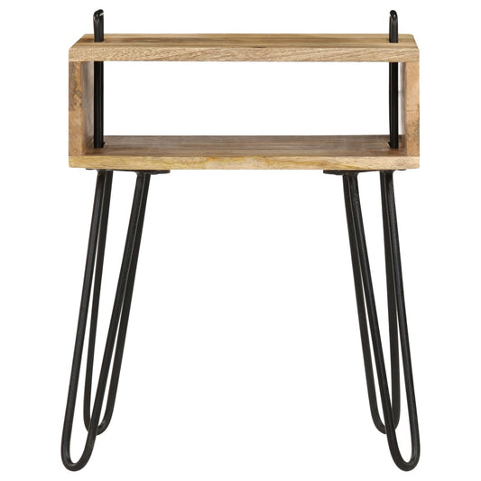 Comodino in Legno Massello di Mango 40x34x47 cm