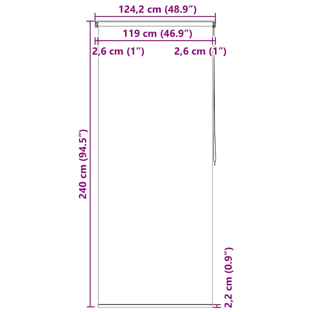 Tenda a Rullo per Doccia 120x240 cm Bianco - homemem39