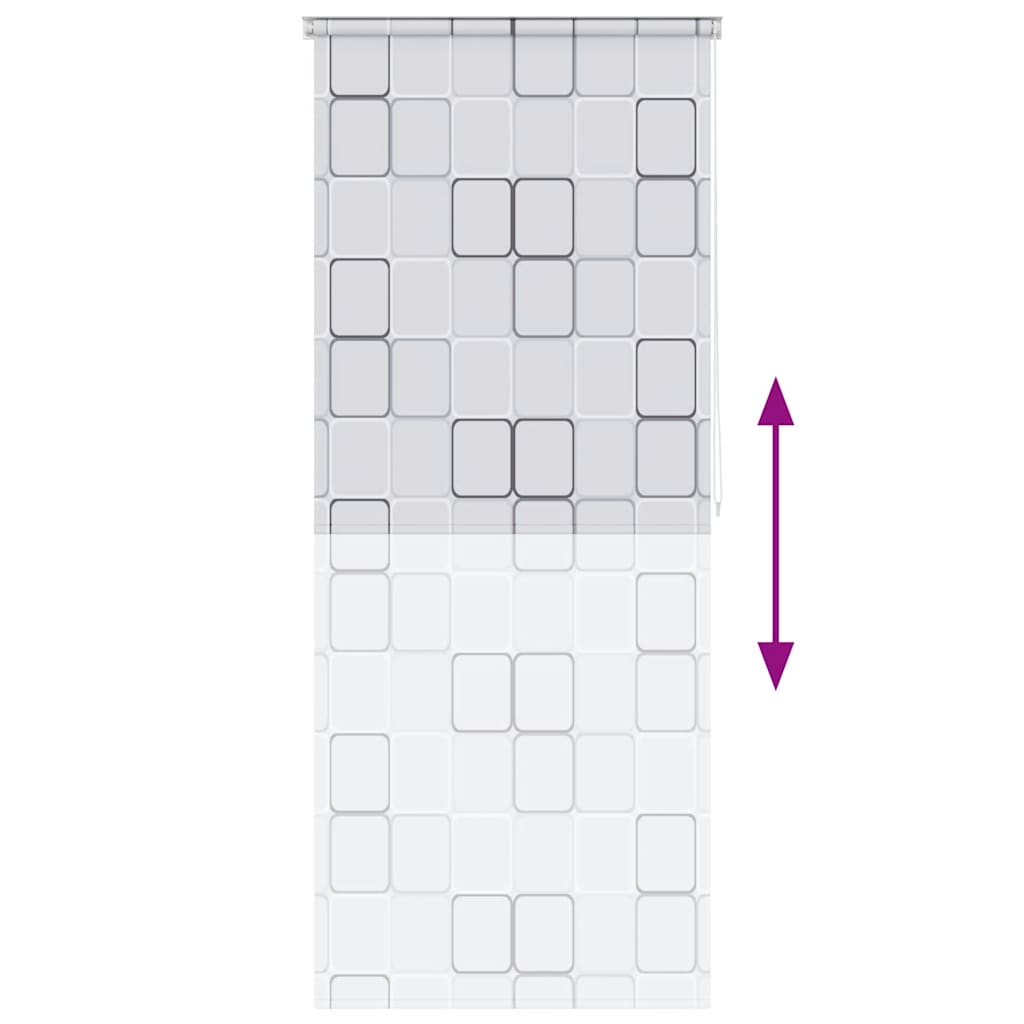 Tenda a Rullo per Doccia 80x240 cm Quadrati - homemem39