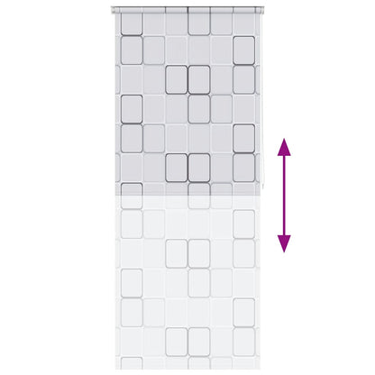 Tenda a Rullo per Doccia 80x240 cm Quadrati - homemem39