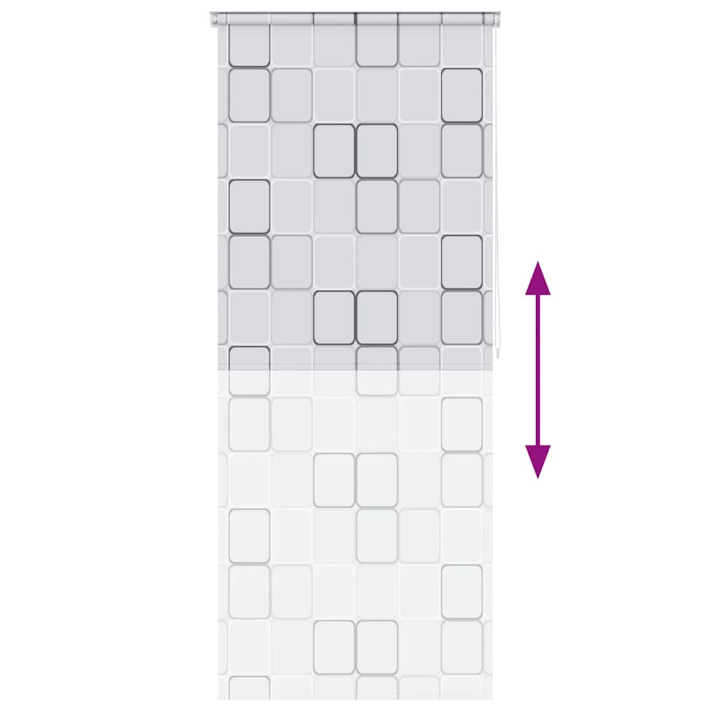 Tenda a Rullo per Doccia 100x240 cm Quadrati - homemem39