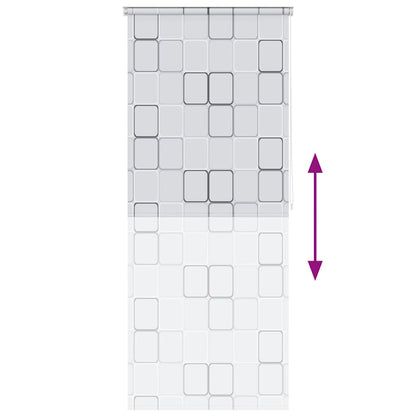 Tenda a Rullo per Doccia 100x240 cm Quadrati - homemem39