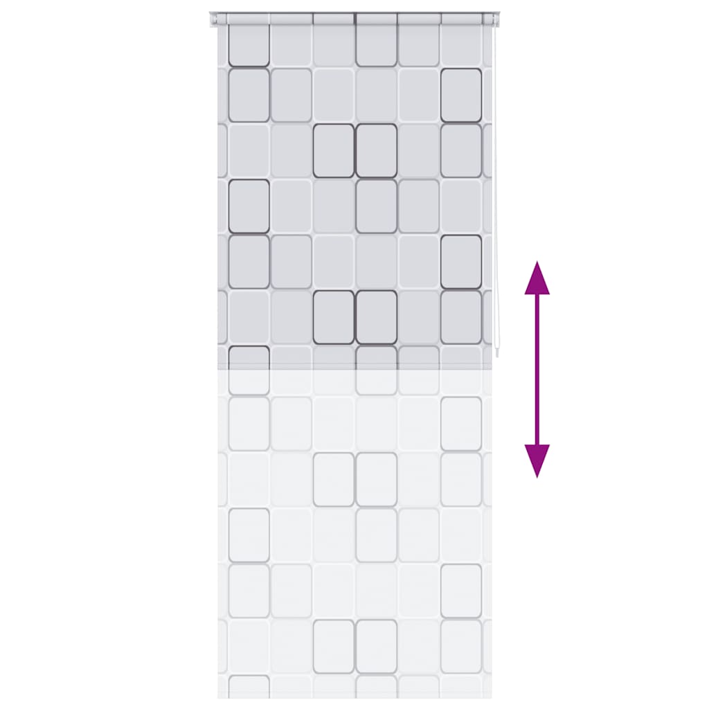 Tenda a Rullo per Doccia 120x240 cm Quadrati | homemem39