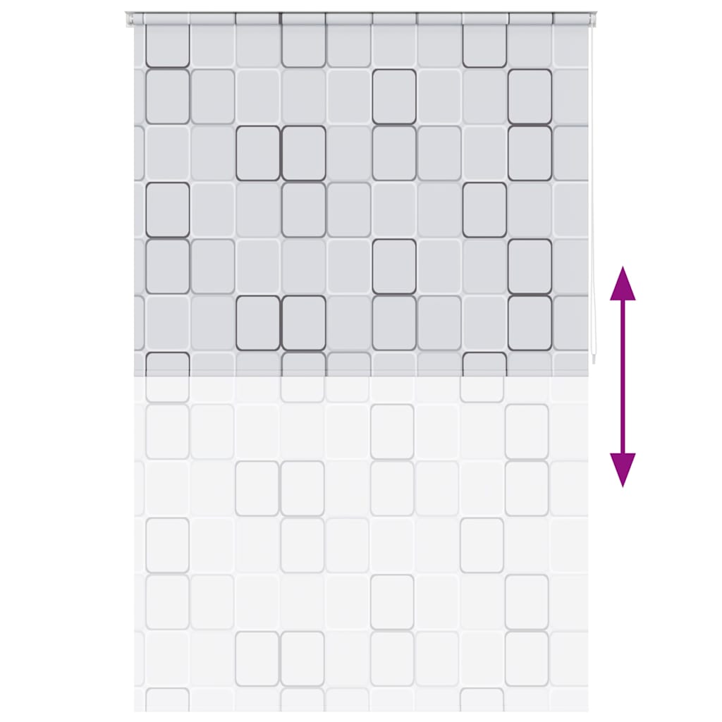 Tenda a Rullo per Doccia 140x240 cm Quadrati - homemem39