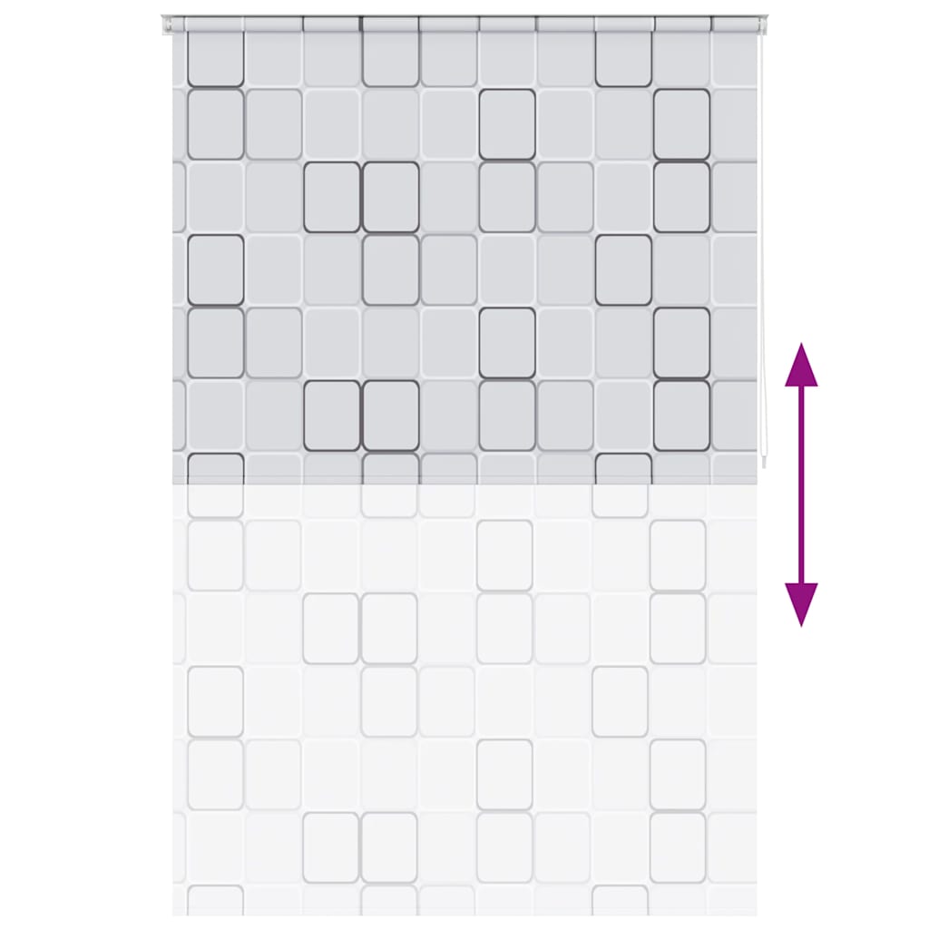 Tenda a Rullo per Doccia 160x240 cm Quadrati - homemem39