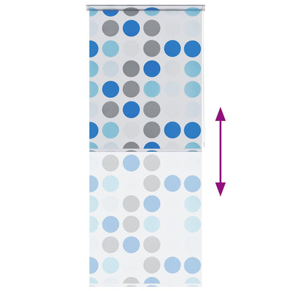 Tenda a Rullo per Doccia 80x240 cm con Motivo a Cerchi - homemem39