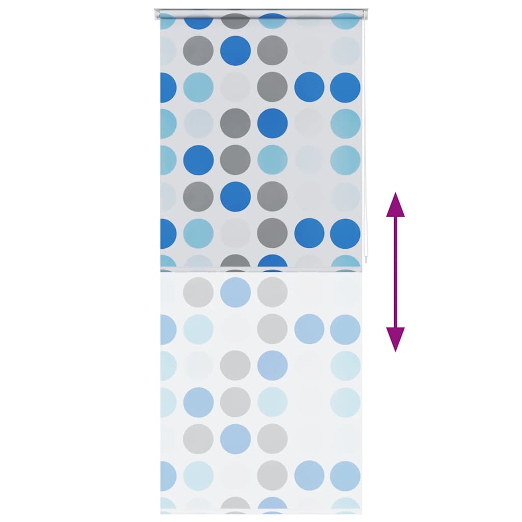 Tenda a Rullo per Doccia 120x240 cm con Motivo a Cerchi - homemem39
