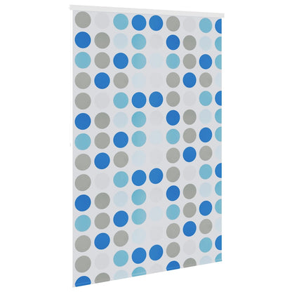 Tenda a Rullo per Doccia 140x240 cm con Motivo a Cerchi