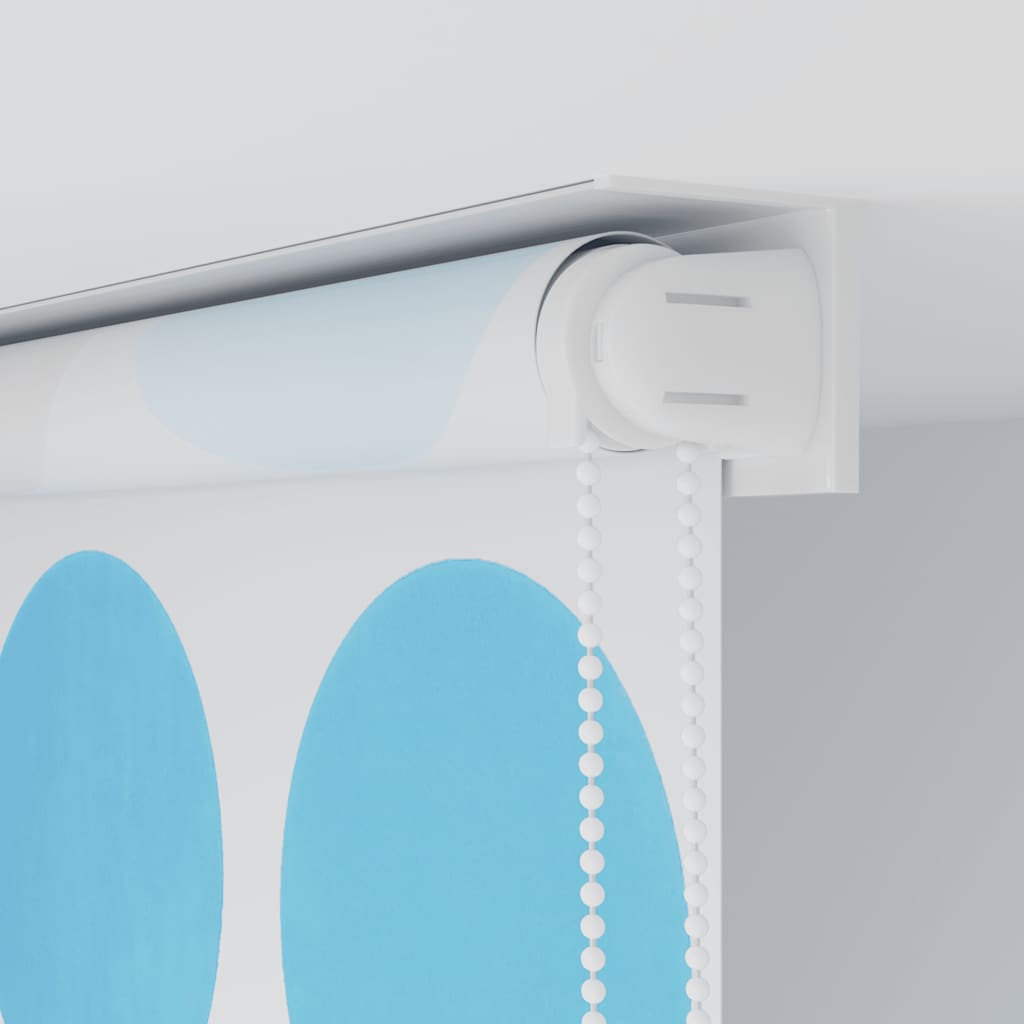 Tenda a Rullo per Doccia 140x240 cm con Motivo a Cerchi - homemem39