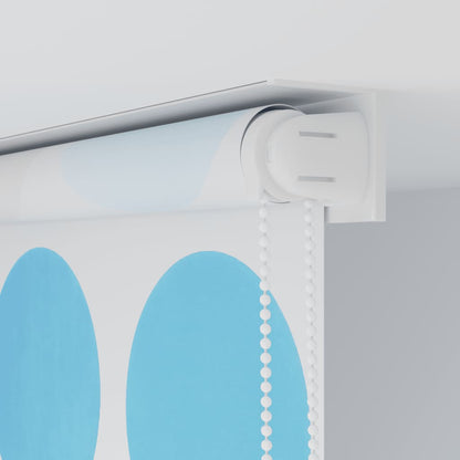 Tenda a Rullo per Doccia 140x240 cm con Motivo a Cerchi - homemem39