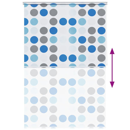 Tenda a Rullo per Doccia 160x240 cm con Motivo a Cerchi - homemem39