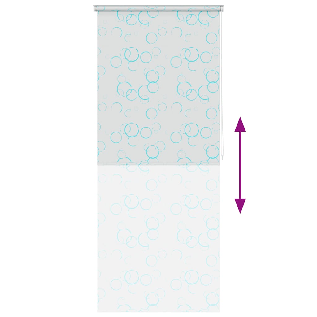 Tenda a Rullo per Doccia 80x240 cm con Motivo a Bolle - homemem39