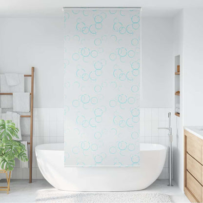 Tenda a Rullo per Doccia 80x240 cm con Motivo a Bolle