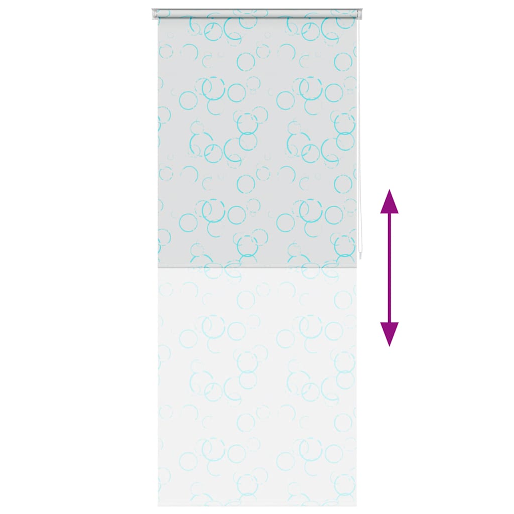Tenda a Rullo per Doccia 100x240 cm con Motivo a Bolle | homemem39