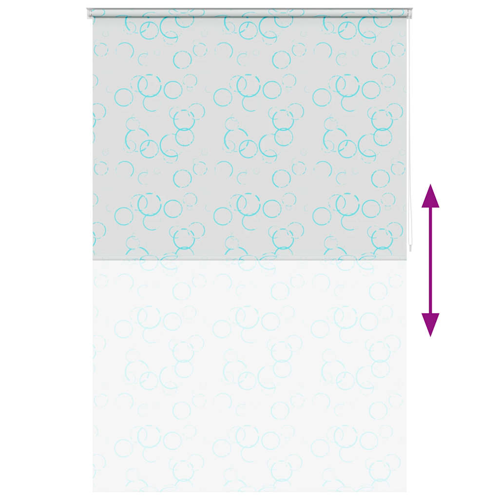 Tenda a Rullo per Doccia 140x240 cm con Motivo a Bolle - homemem39