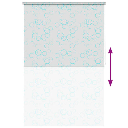 Tenda a Rullo per Doccia 160x240 cm con Motivo a Bolle