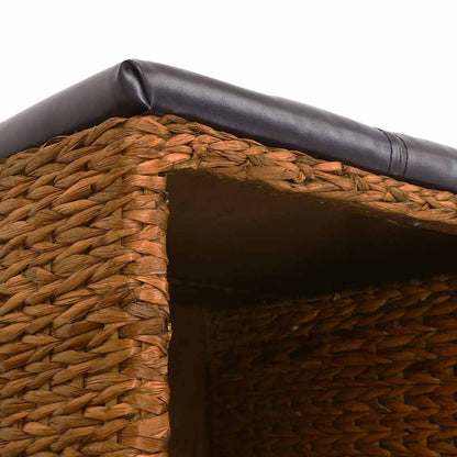 Panca in Giunco con 2 Ceste 71x40x42 cm Marrone | homemem39
