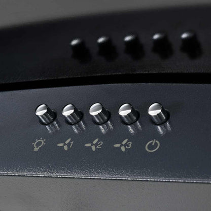 Cappa Aspirante a Muro Acciaio Inox 756 m³/h 60 cm Nera