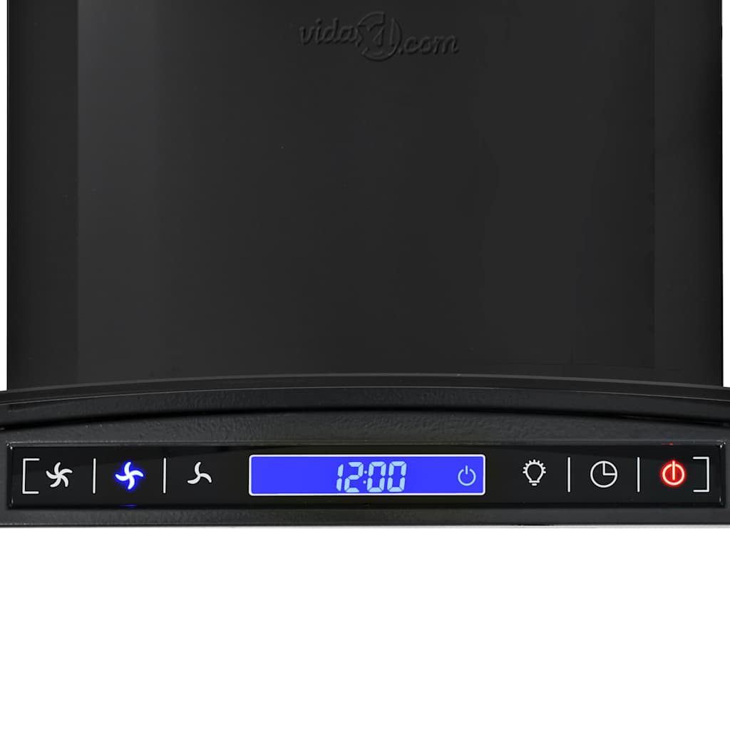 Cappa Aspirante a Muro Acciaio Inox 756 m³/h 60 cm Nera