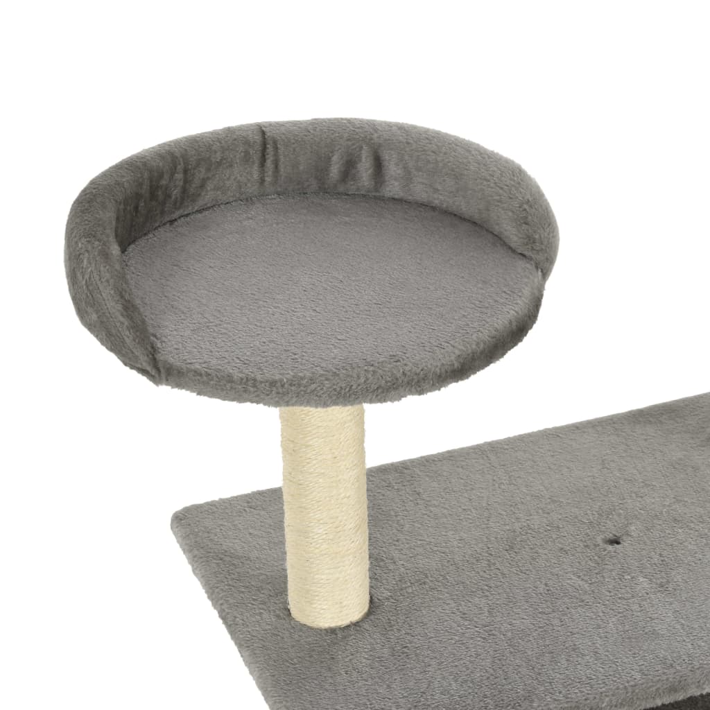 Albero per Gatti con Tiragraffi in Sisal 95 cm Grigio - homemem39